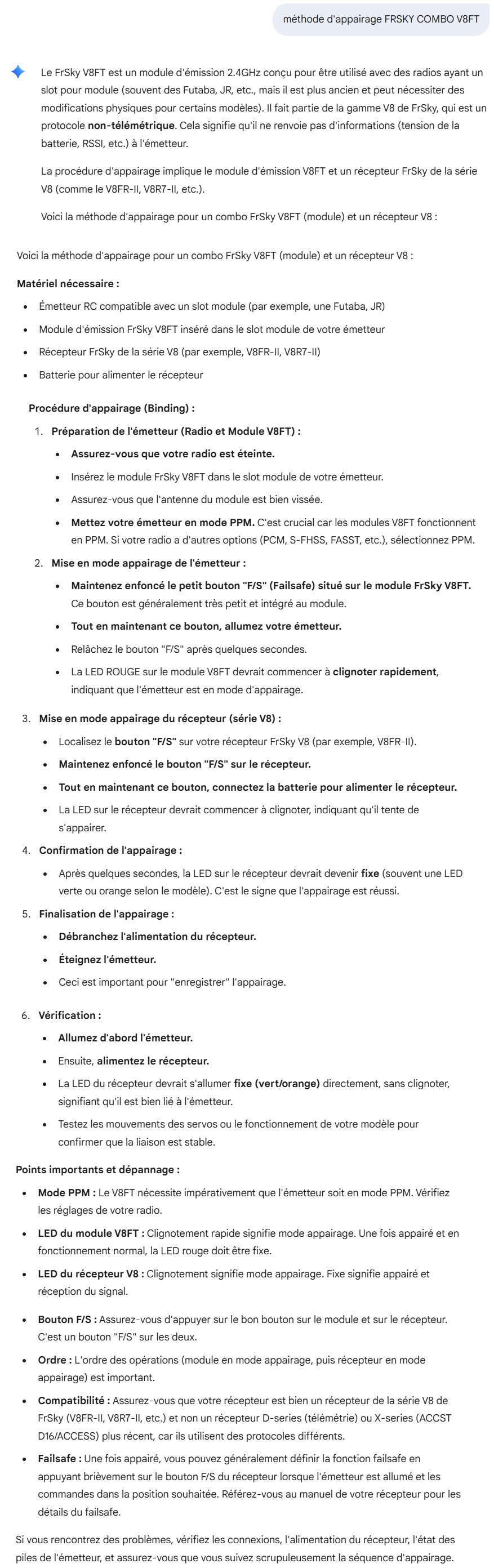 Méthode d'appairage